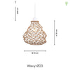 Wavy Pendel Ø23 Beige