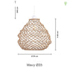 Wavy Pendel Ø35 Beige