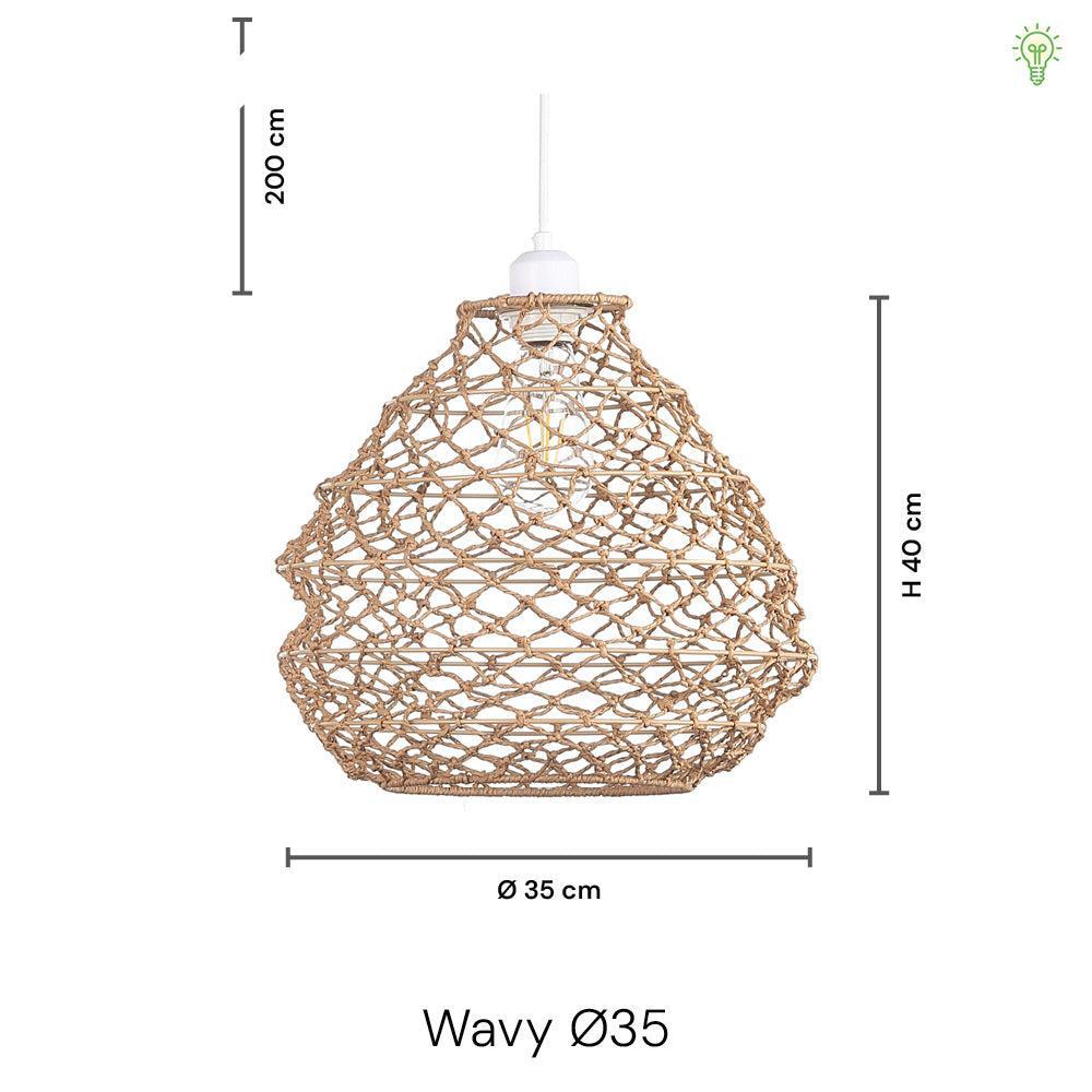 Wavy Pendel Ø35 Sort