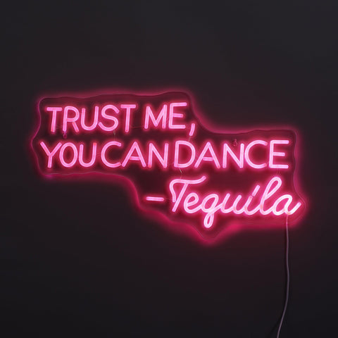 Trust Me You Can Dance Neon Væglampe Lyserød