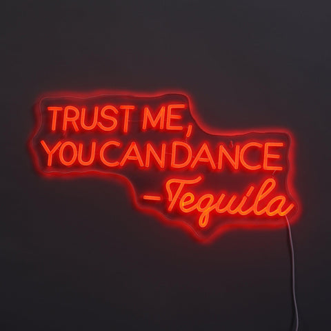 Trust Me You Can Dance Neon Væglampe Rød