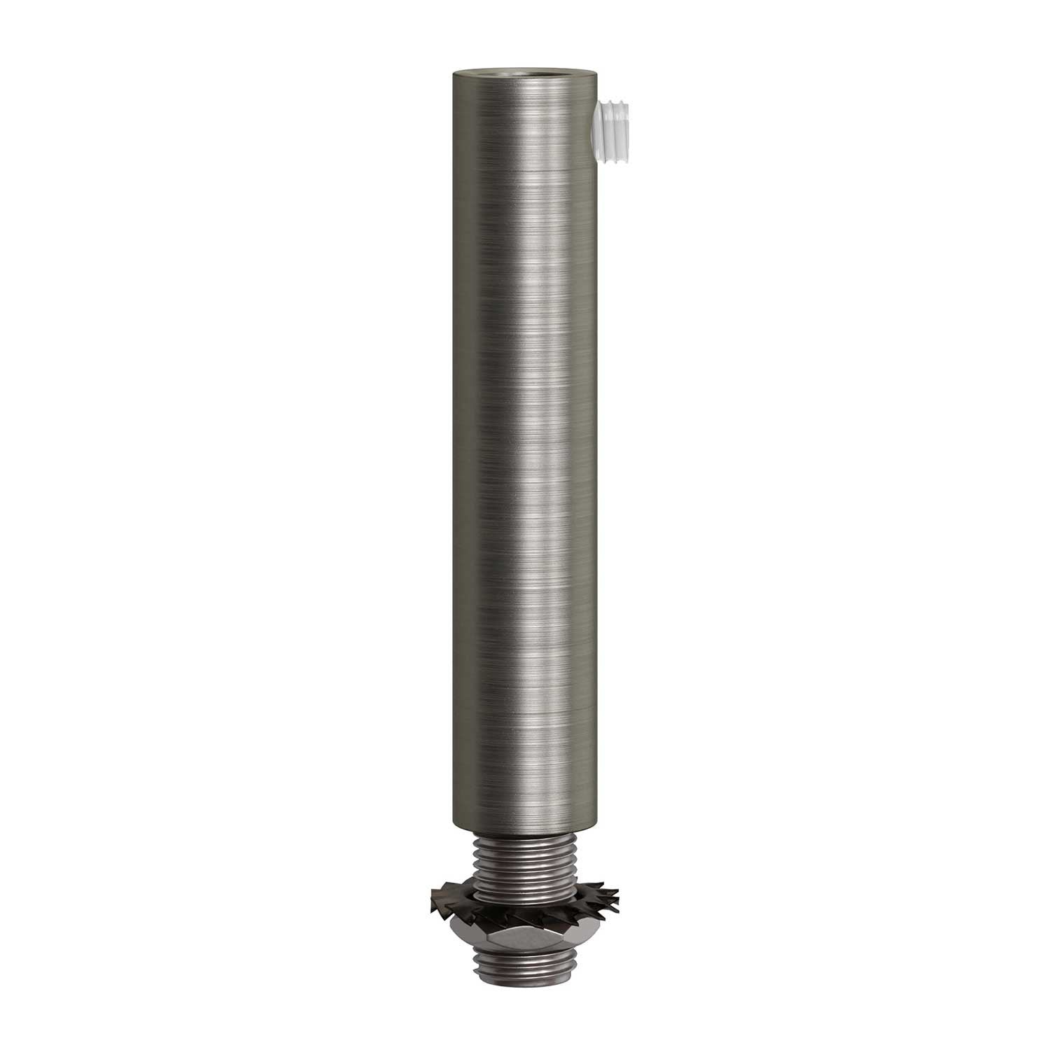 Cylinder Kabelklemme Metal Børstet Krom 7 cm