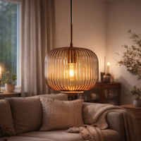 Gavino Pendel Amber-ITALUX-OutletLamper.dk