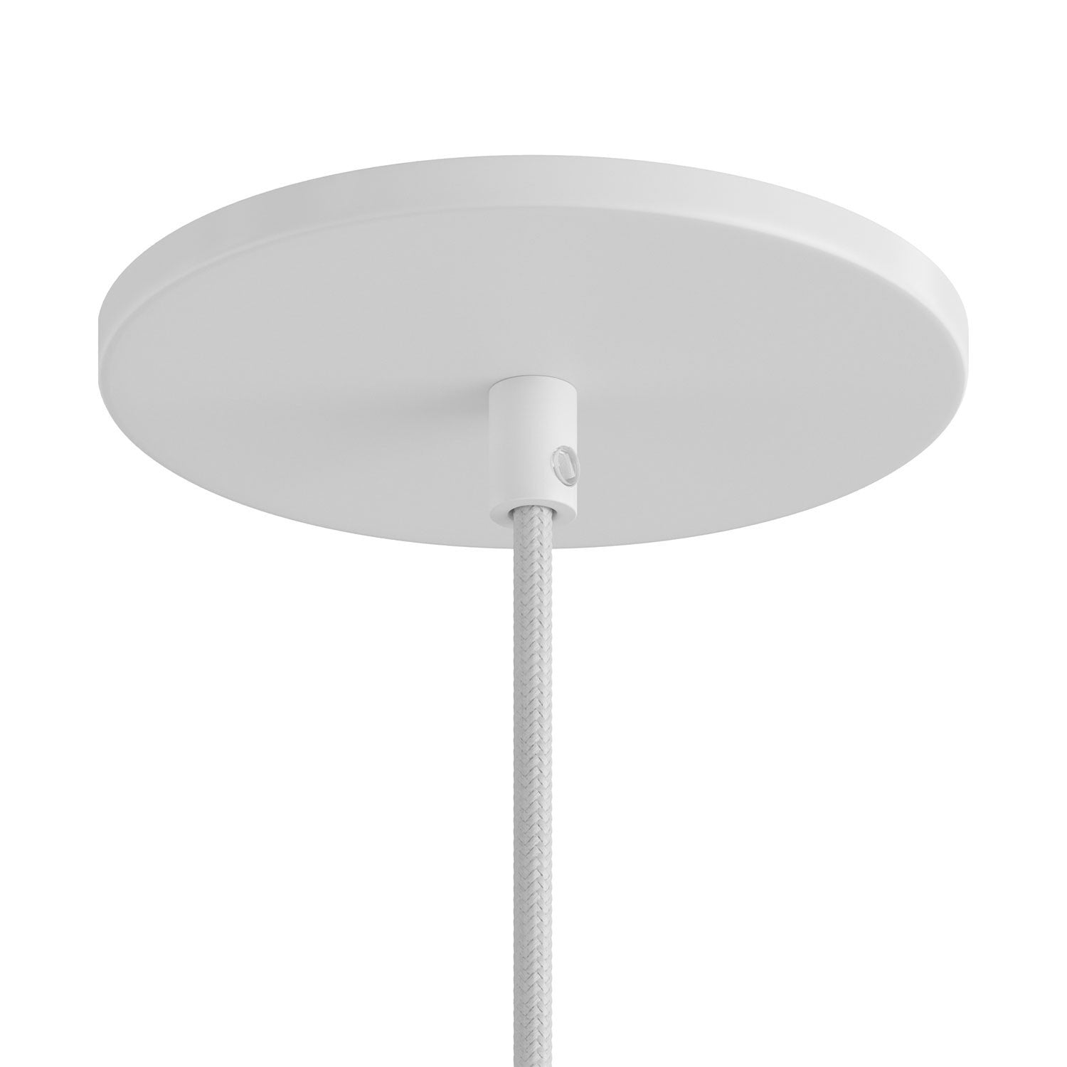 Roset Til 1 Lampe Ø12 Mat Hvid Smal-Creative Cables-OutletLamper.dk