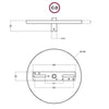 Roset Til 1 Lampe Ø12 Mat Sort Smal