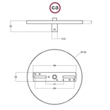 Roset Til 1 Lampe Ø12 Mat Sort Smal-Creative Cables-OutletLamper.dk