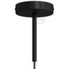 Roset til 1 Lampe m. 15cm Stilk Sort