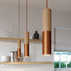 Creative Cables Tube Pendel Kobber/Wood