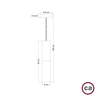 Creative Cables Tube Pendel Kobber/Wood