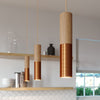 Creative Cables Tube Pendel Kobber/Wood