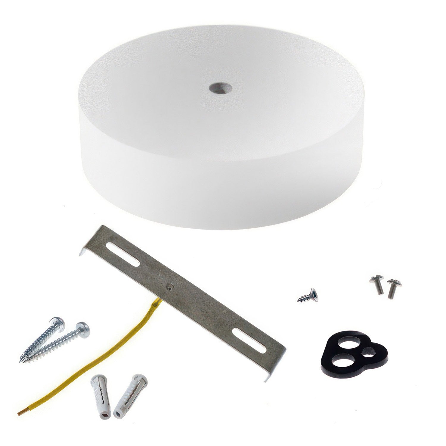 Roset Til 1 Lampe Ø12 Hvid Træ