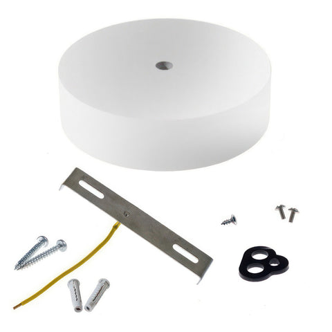 Roset Til 1 Lampe Ø12 Hvid Træ