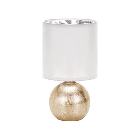 Perlo Bordlampe Guld/Hvid