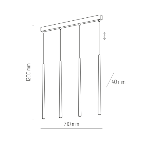 Piano 4 Multipendel Hvid