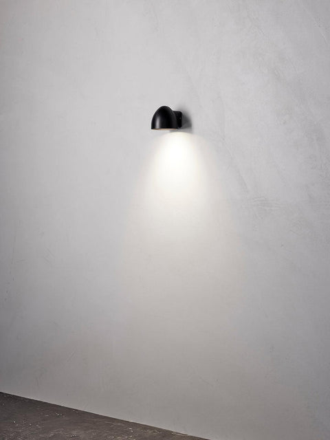 Nielsen Light Birk Udendørs Væglampe Downlight Sort