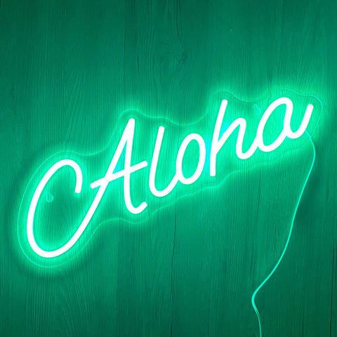 Aloha Neon Væglampe Grøn