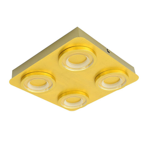 Aurore LED 4-Spot Loftlampe Messing