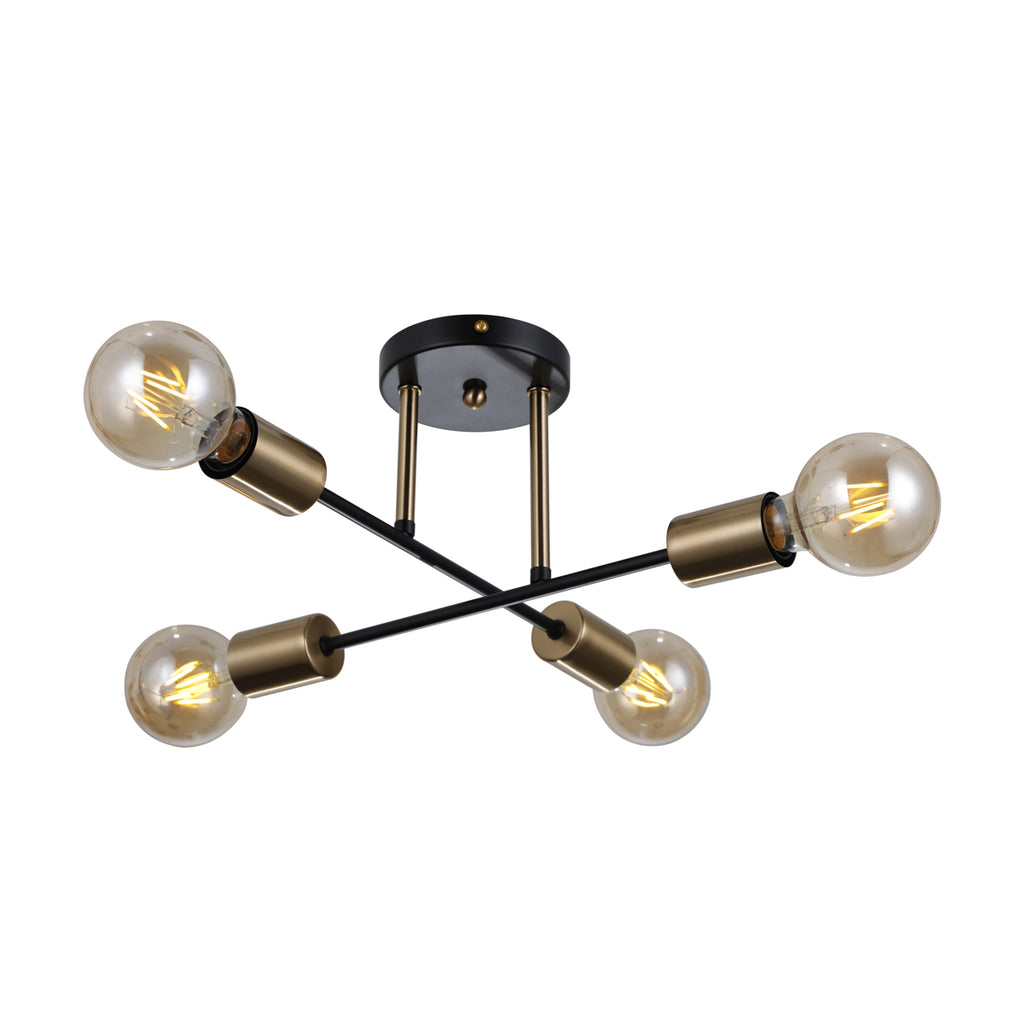 Formio 4-Spot Loftlampe Sort/Messing