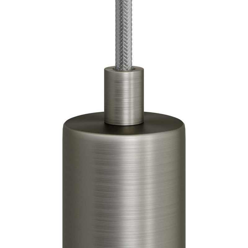 Cylinder Kabelklemme Metal Børstet Krom