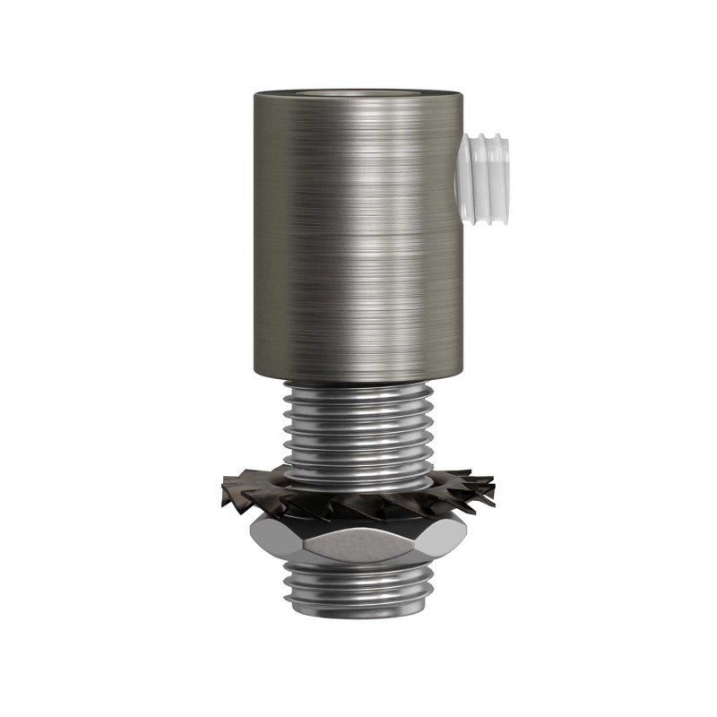 Cylinder Kabelklemme Metal Børstet Krom