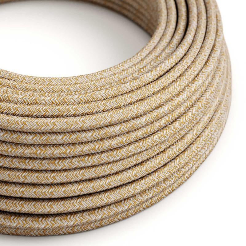 Stofledning Bomuld Hør Glitter Finish