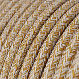 Stofledning Bomuld Hør Glitter Finish