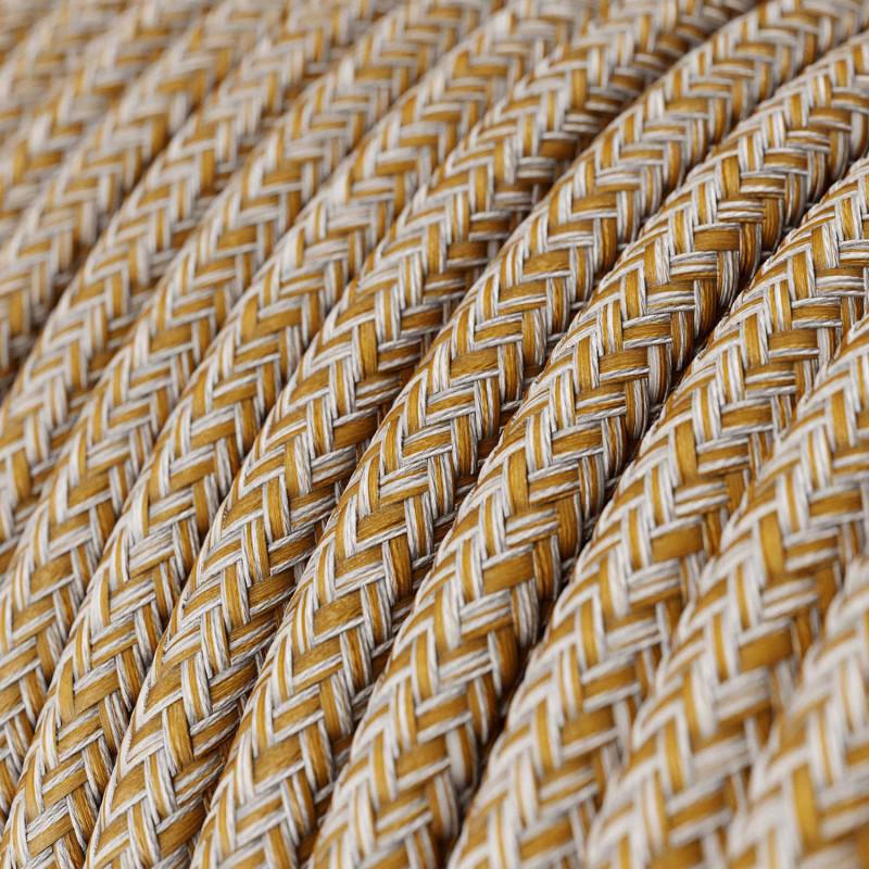 Stofledning Bomuld Hør Glitter Finish
