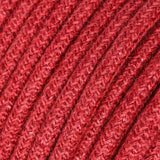 Stofledning Viskose Jute Cherry Rød