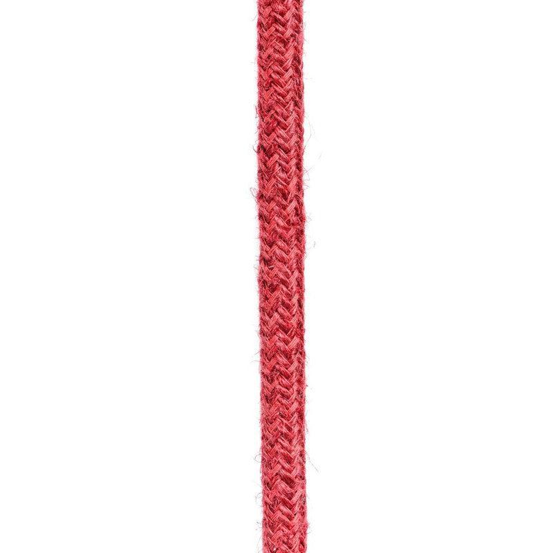 Stofledning Viskose Jute Cherry Rød