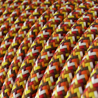 Stofledning Viskose Pixel Orange