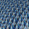 Stofledning Viskose Pixel Turkis