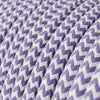 Stofledning Viskose Violet Lilla/Hvid Stribet