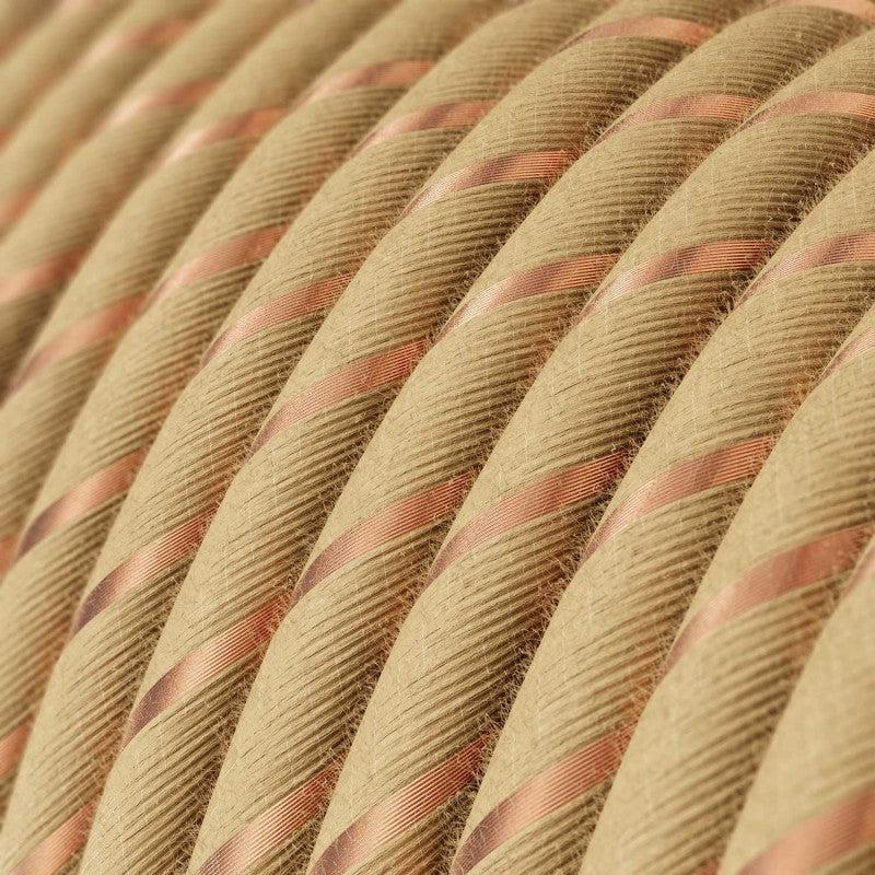 Stofledning Viskose Jute/Kobber