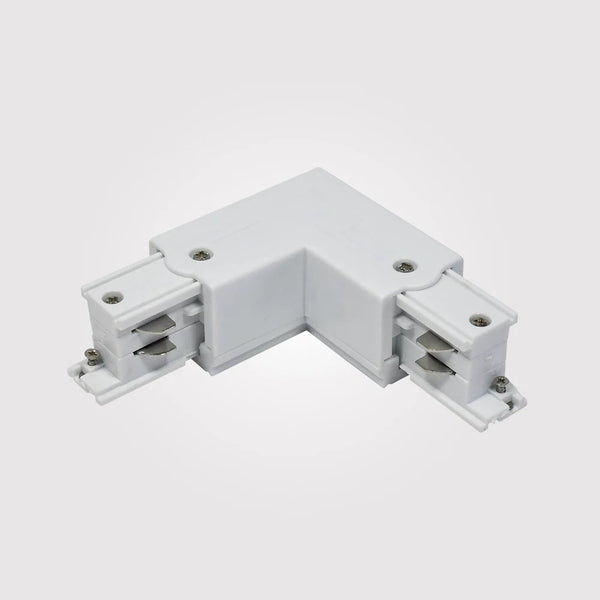 Vinkel Strømskinne 3-Faset Hvid