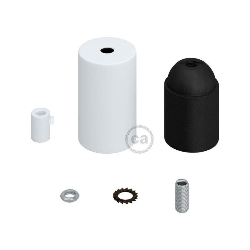 E27 Cylinder Fatnings Kit Mat Hvid
