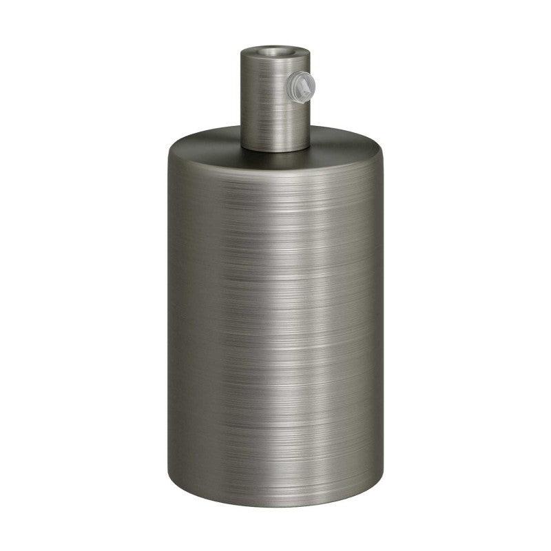 E27 Cylinder Fatnings Kit Børstet Krom