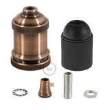 E27 Vintage Fatnings Kit Børstet Kobber