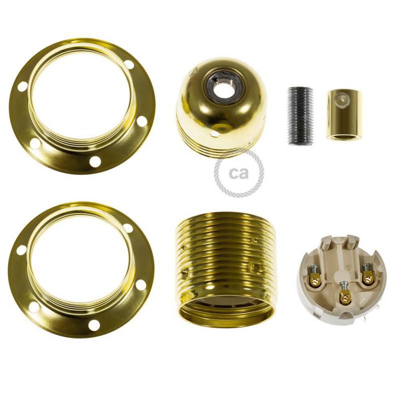 Double Ferrule E27 Fatnings Kit Messing