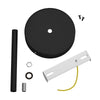 Roset til 1 Lampe m. 15cm Stilk Sort
