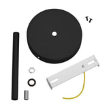 Roset til 1 Lampe m. 15cm Stilk Sort