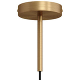Roset til 1 Lampe m. 15cm Stilk Børstet Messing