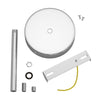 Roset til 1 Lampe m. 15cm Stilk Krom