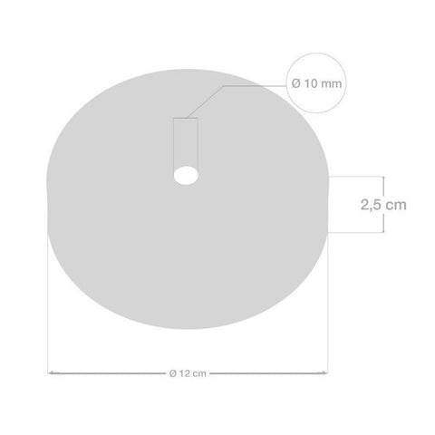 Roset til 1 Lampe m. 7cm Stilk Hvid