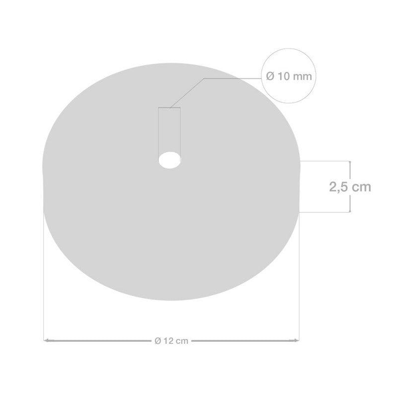 Roset til 1 Lampe m. 7cm Stilk Sort