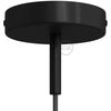 Roset til 1 Lampe m. 7cm Stilk Sort