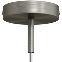 Roset til 1 Lampe m. 7cm Stilk Børstet Krom