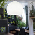Dome Medium Polyester Lampeskærm Hvid